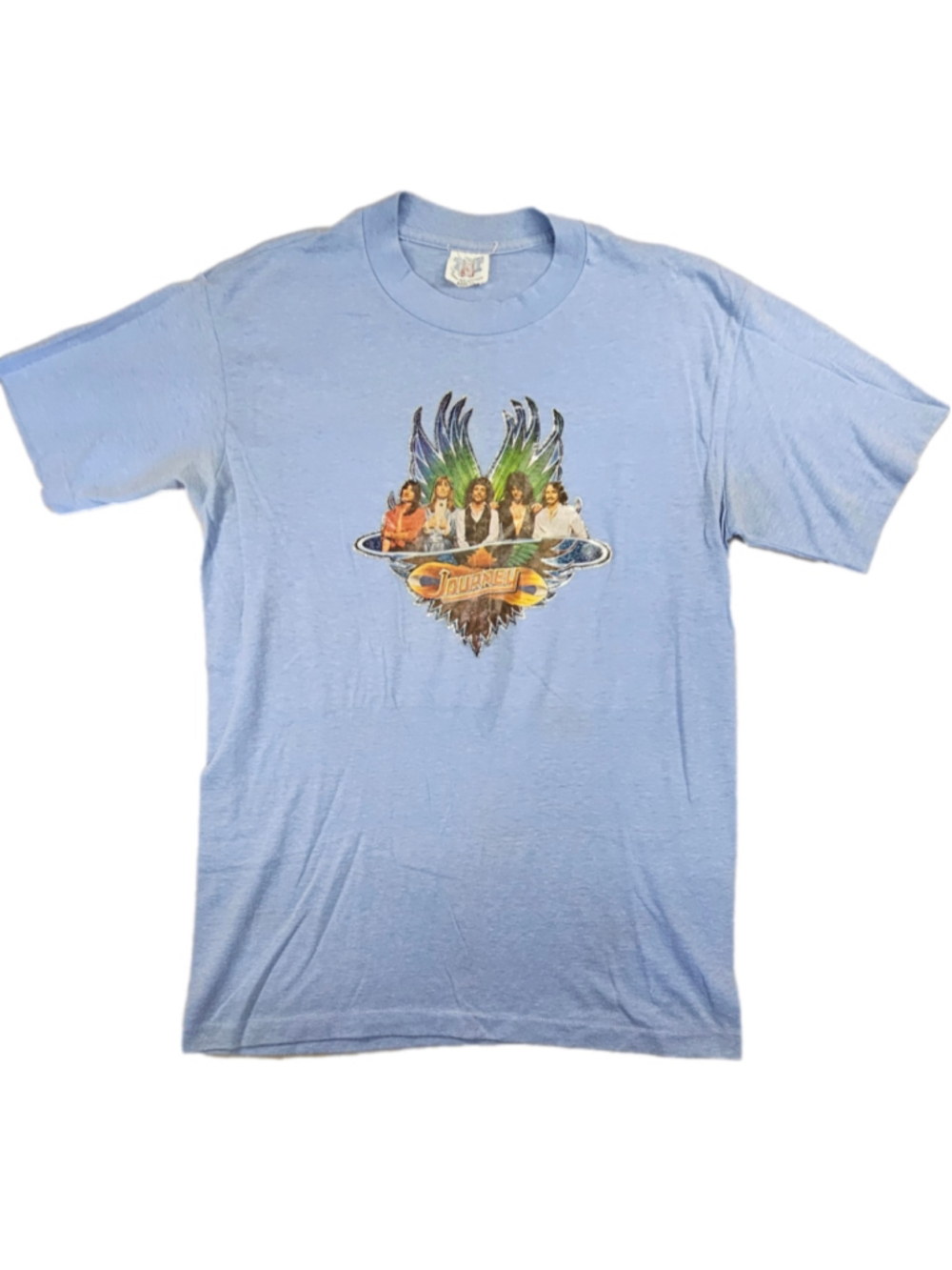 Vintage Men's Trau & Loevner Journey Band T-Shirt Size L Blue